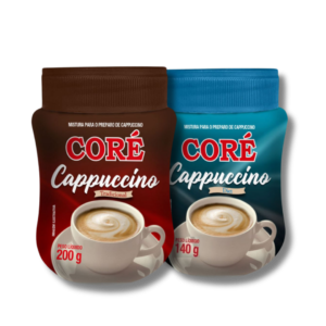 Kit Cappuccino Coré Tradicional 200g + Cappuccino Coré Diet 140g